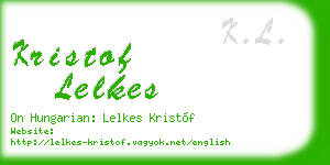 kristof lelkes business card