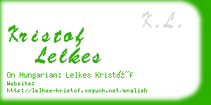 kristof lelkes business card